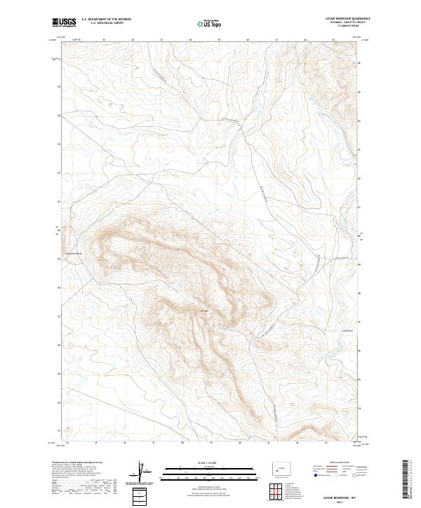 Leckie Reservoir, WY — USGS 7.5-minute topo (2021)