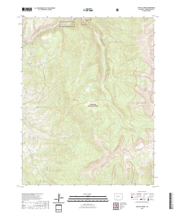 Crystal Creek, CO — USGS 7.5-minute topo (2022)