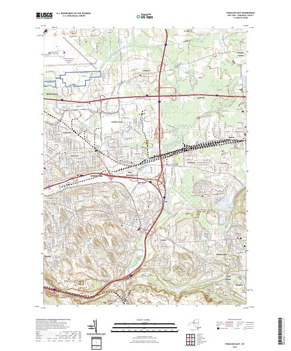 Syracuse East, NY — USGS 7.5-minute topo (2023)