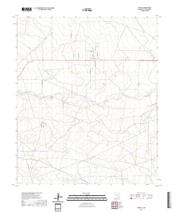 Hope SE, NM — USGS 7.5-minute topo (2023)