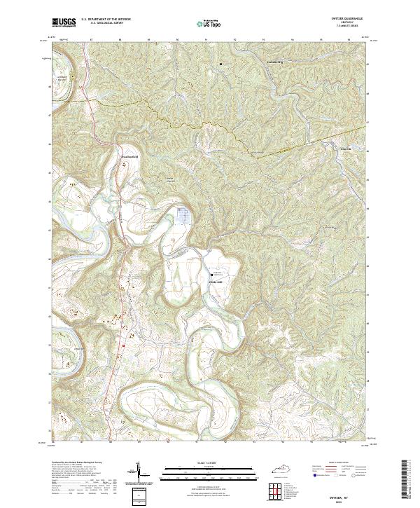 Switzer, KY — USGS 7.5-minute topo (2022)