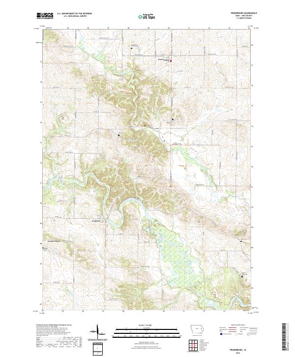 Prairieburg, IA — USGS 7.5-minute topo (2022)