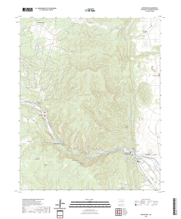 Montezuma, NM — USGS 7.5-minute topo (2023)