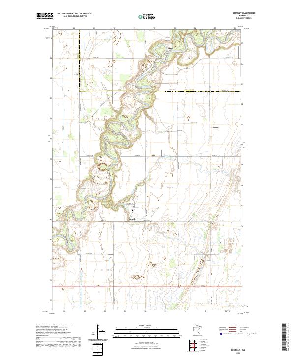 Gentilly, MN — USGS 7.5-minute topo (2022)