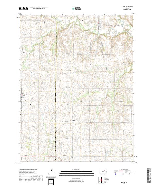Lasita, KS — USGS 7.5-minute topo (2022)