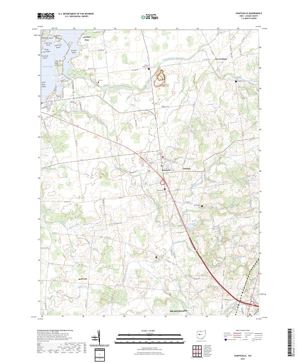 Huntsville, OH — USGS 7.5-minute topo (2023)