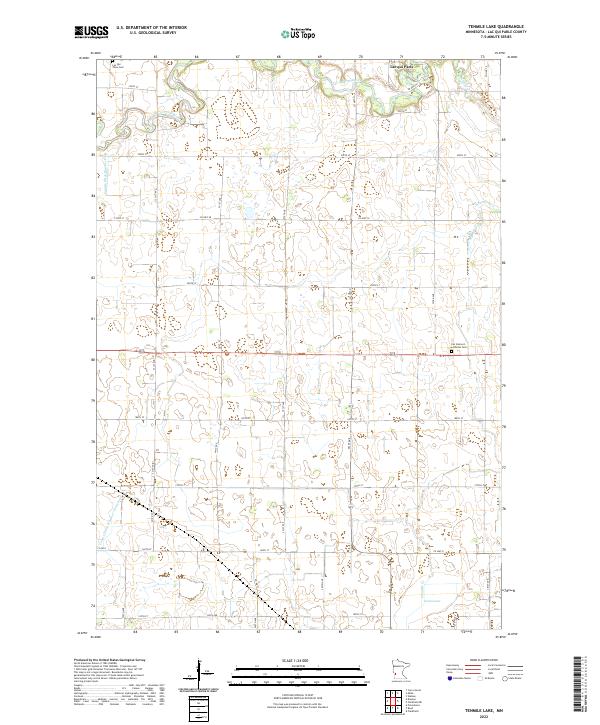 Tenmile Lake, MN — USGS 7.5-minute topo (2022)