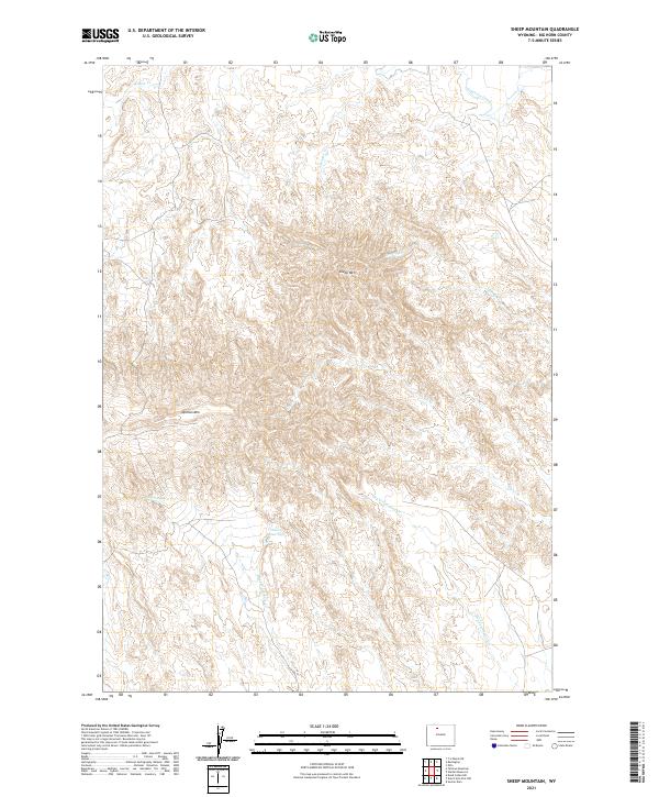 Sheep Mountain, WY — USGS 7.5-minute topo (2021)