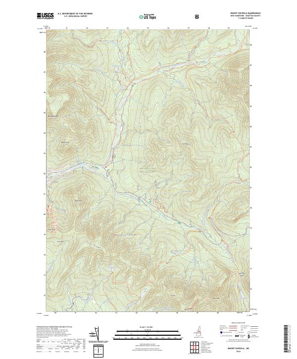 Mount Osceola, NH — USGS 7.5-minute topo (2024)