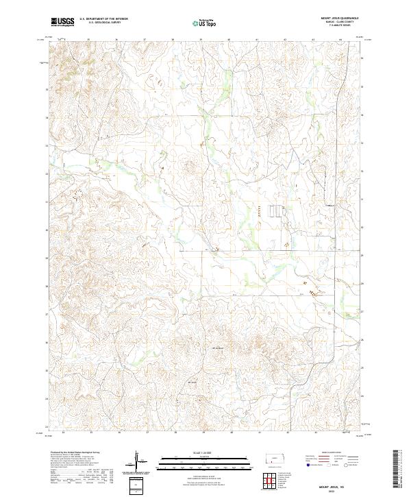 Mount Jesus, KS — USGS 7.5-minute topo (2022)