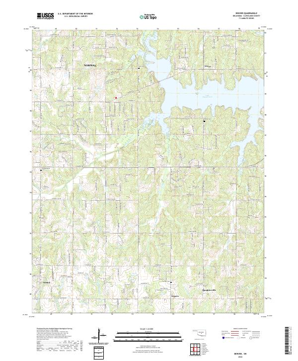 Denver, OK — USGS 7.5-minute topo (2022)