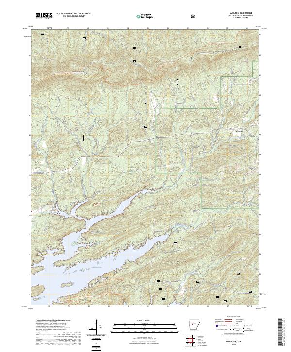Hamilton, AR — USGS 7.5-minute topo (2024)