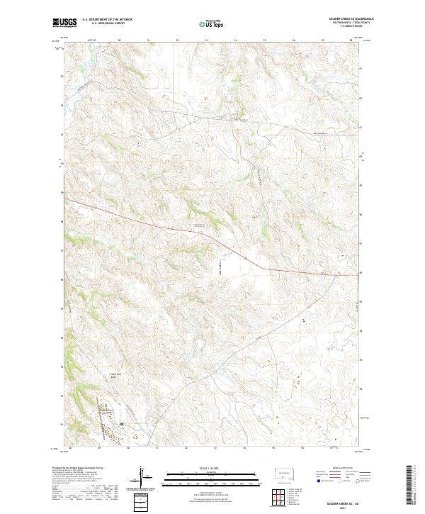 Soldier Creek SE, SD — USGS 7.5-minute topo (2021)