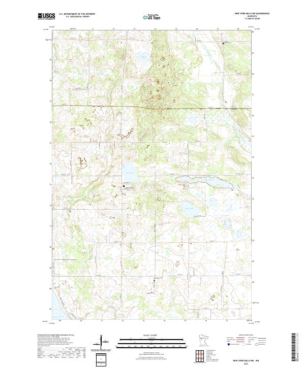 New York Mills NW, MN — USGS 7.5-minute topo (2022)