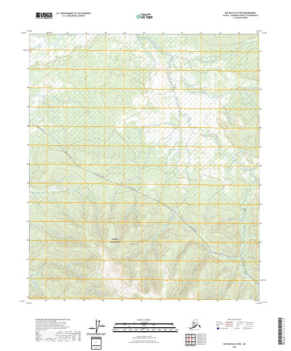 Big Delta B-5 NW, AK — USGS 7.5-minute topo (2024)