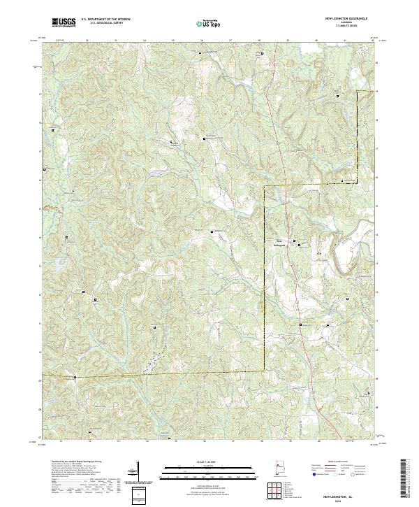 New Lexington, AL — USGS 7.5-minute topo (2024)