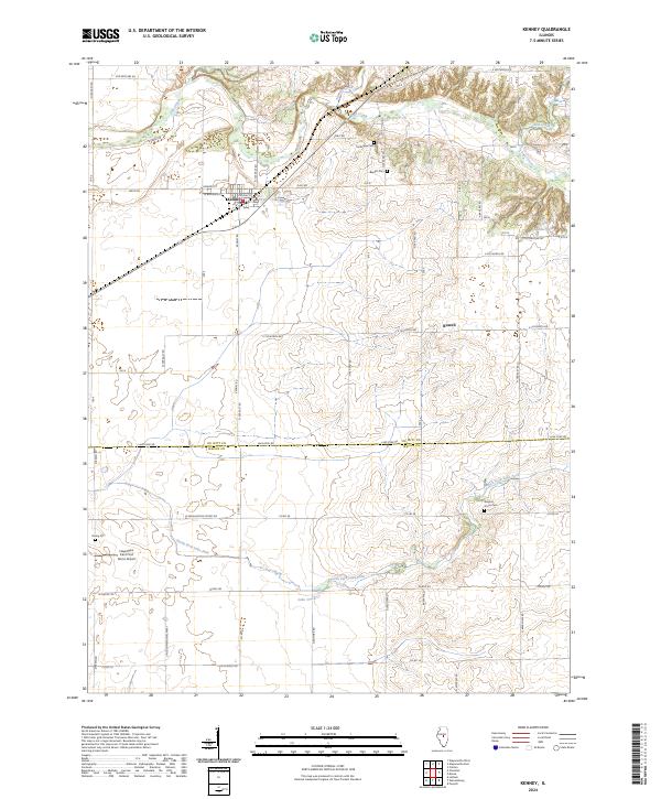 Kenney, IL — USGS 7.5-minute topo (2024)