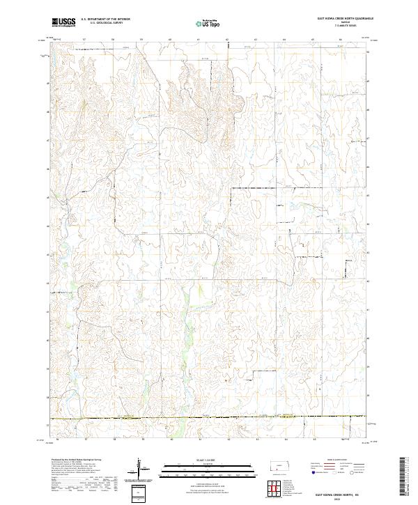 East Kiowa Creek North, KS — USGS 7.5-minute topo (2022)