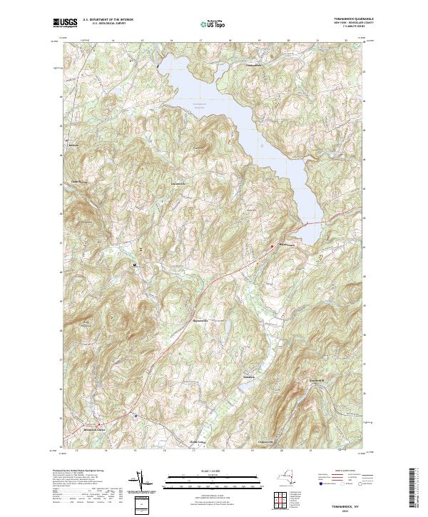 Tomhannock, NY — USGS 7.5-minute topo (2023)