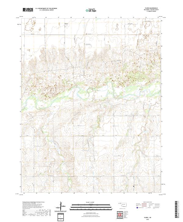 Floris, OK — USGS 7.5-minute topo (2022)