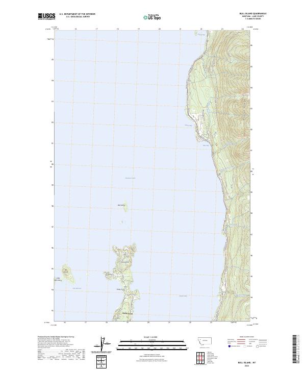 Bull Island, MT — USGS 7.5-minute topo (2024)