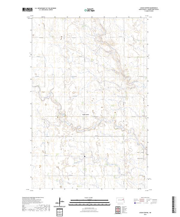 Logan Center, ND — USGS 7.5-minute topo (2024)