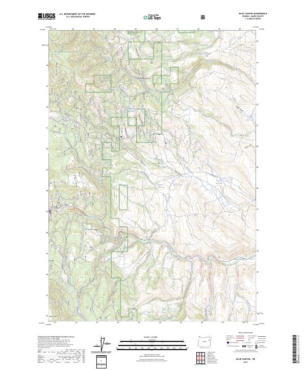 Blue Canyon, OR — USGS 7.5-minute topo (2023)