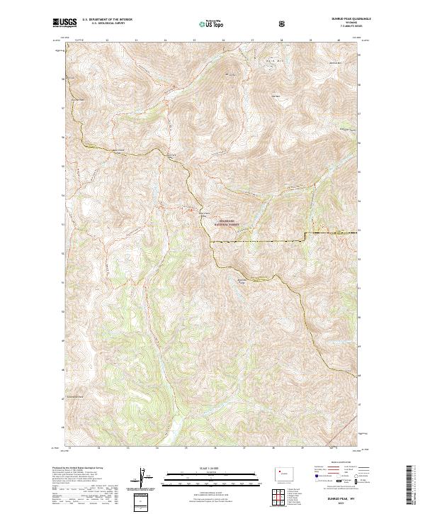 Dunrud Peak, WY — USGS 7.5-minute topo (2021)