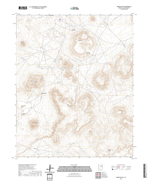 French Butte, AZ — USGS 7.5-minute topo (2021)