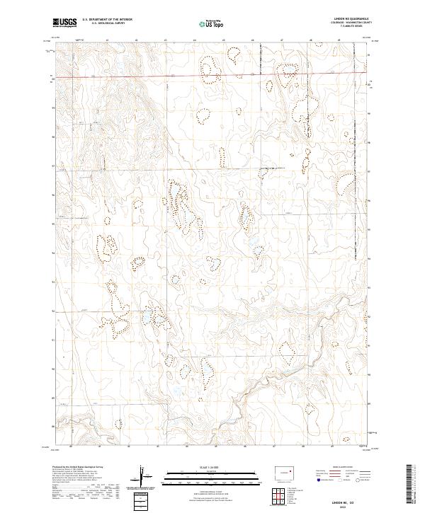 Lindon NE, CO — USGS 7.5-minute topo (2022)