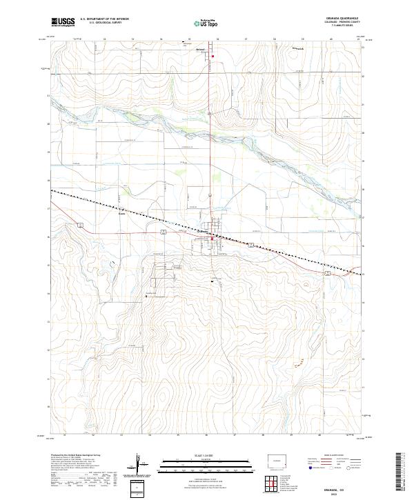 Granada, CO — USGS 7.5-minute topo (2022)