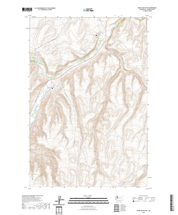 Poisel Butte NW, WA — USGS 7.5-minute topo (2023)
