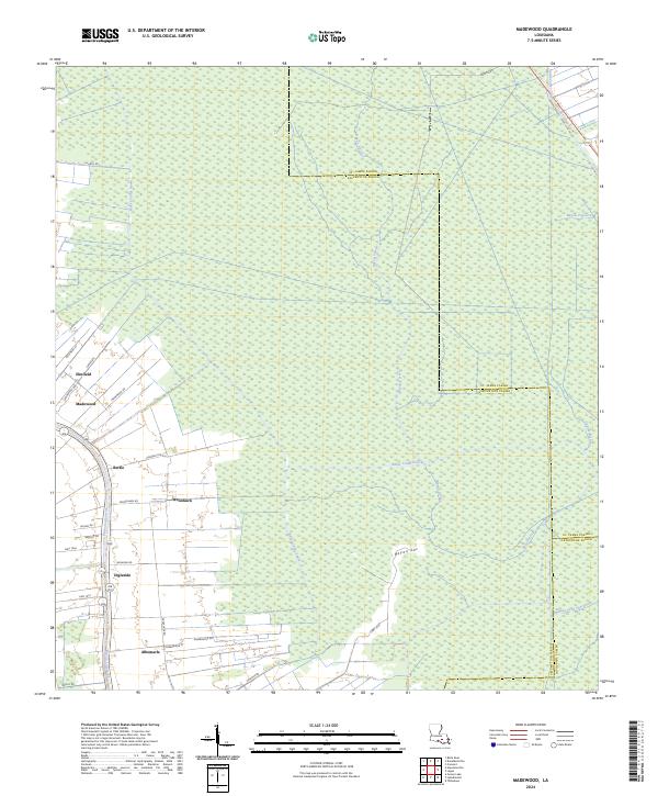 Madewood, LA — USGS 7.5-minute topo (2024)