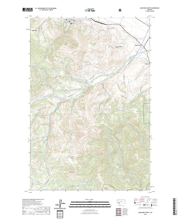 Anaconda South, MT — USGS 7.5-minute topo (2024)