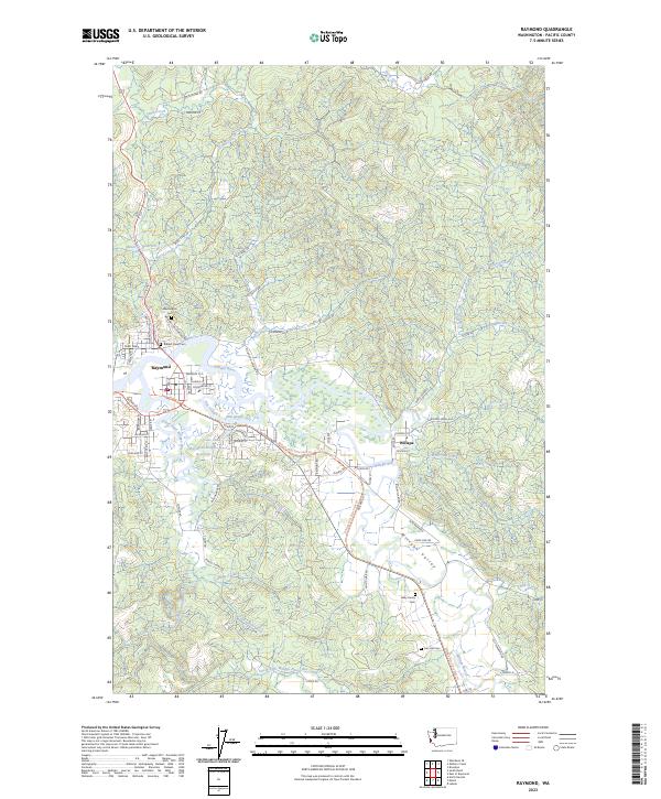 Raymond, WA — USGS 7.5-minute topo (2023)