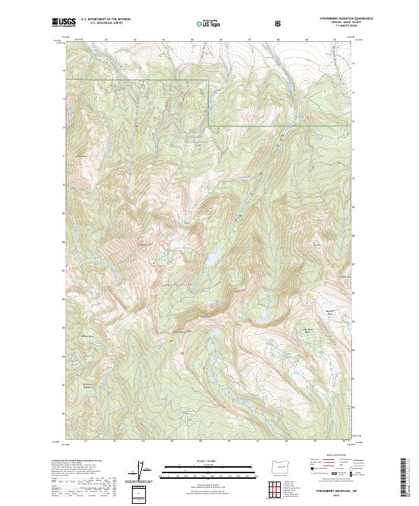 Strawberry Mountain, OR — USGS 7.5-minute topo (2023)