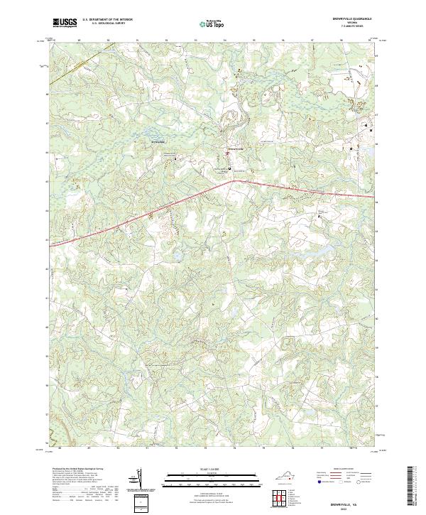 Drewryville, VA — USGS 7.5-minute topo (2022)
