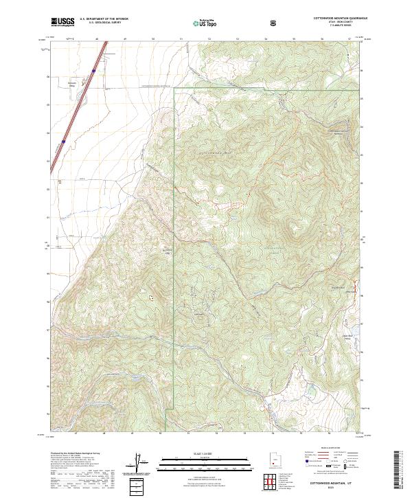 Cottonwood Mountain, UT — USGS 7.5-minute topo (2023)