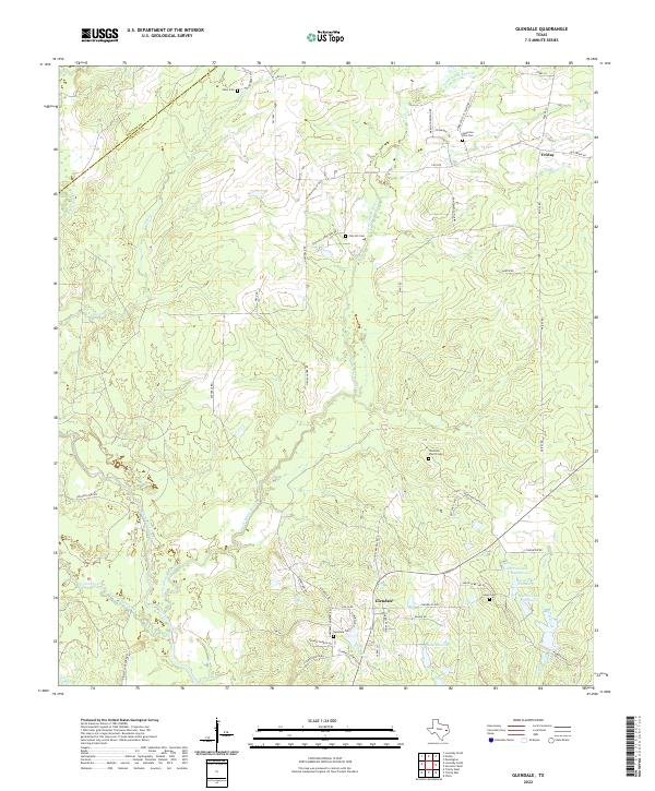 Glendale, TX — USGS 7.5-minute topo (2022)