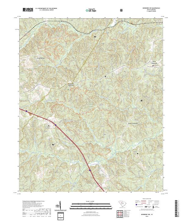 Newberry NW, SC — USGS 7.5-minute topo (2024)