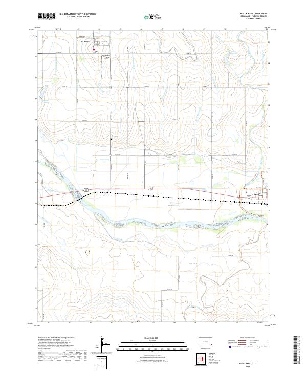 Holly West, CO — USGS 7.5-minute topo (2022)