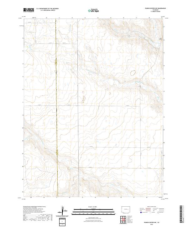 Punkin Center NW, CO — USGS 7.5-minute topo (2022)