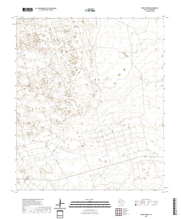 Tubbs Corner, TX — USGS 7.5-minute topo (2022)