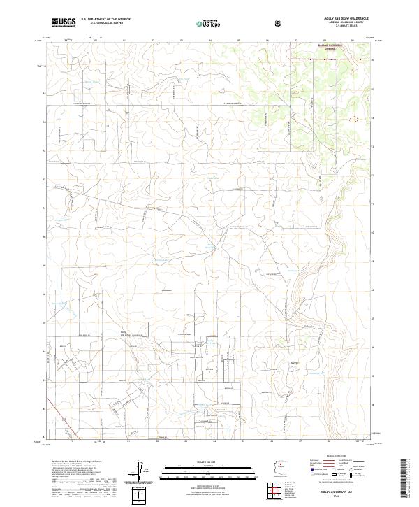 Molly Ann Draw, AZ — USGS 7.5-minute topo (2021)