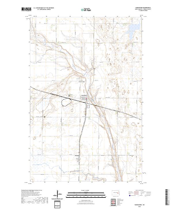 Hannaford, ND — USGS 7.5-minute topo (2024)