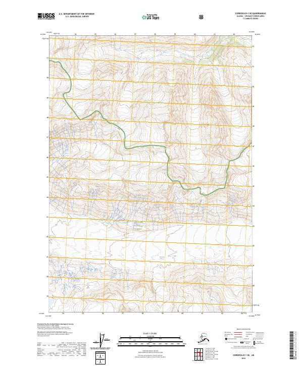 Cordova D-1 SE, AK — USGS 7.5-minute topo (2024)