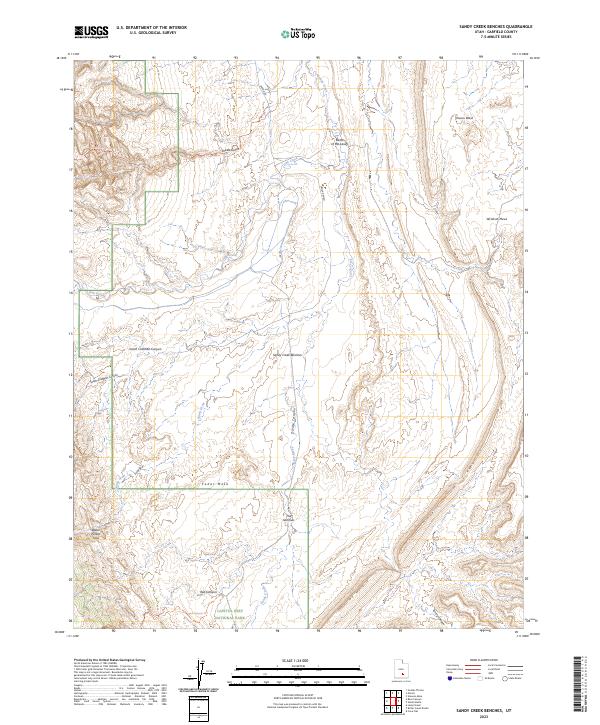 Sandy Creek Benches, UT — USGS 7.5-minute topo (2023)