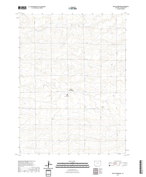 Saint Petersburg, CO — USGS 7.5-minute topo (2022)