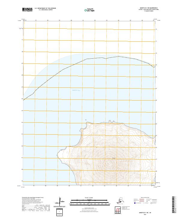 Amukta D-1 NE, AK — USGS 7.5-minute topo (2021)