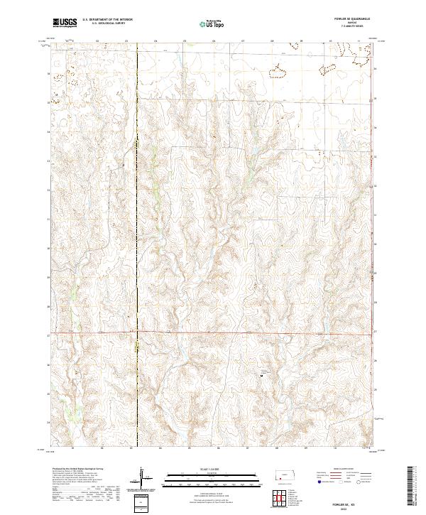 Fowler SE, KS — USGS 7.5-minute topo (2022)